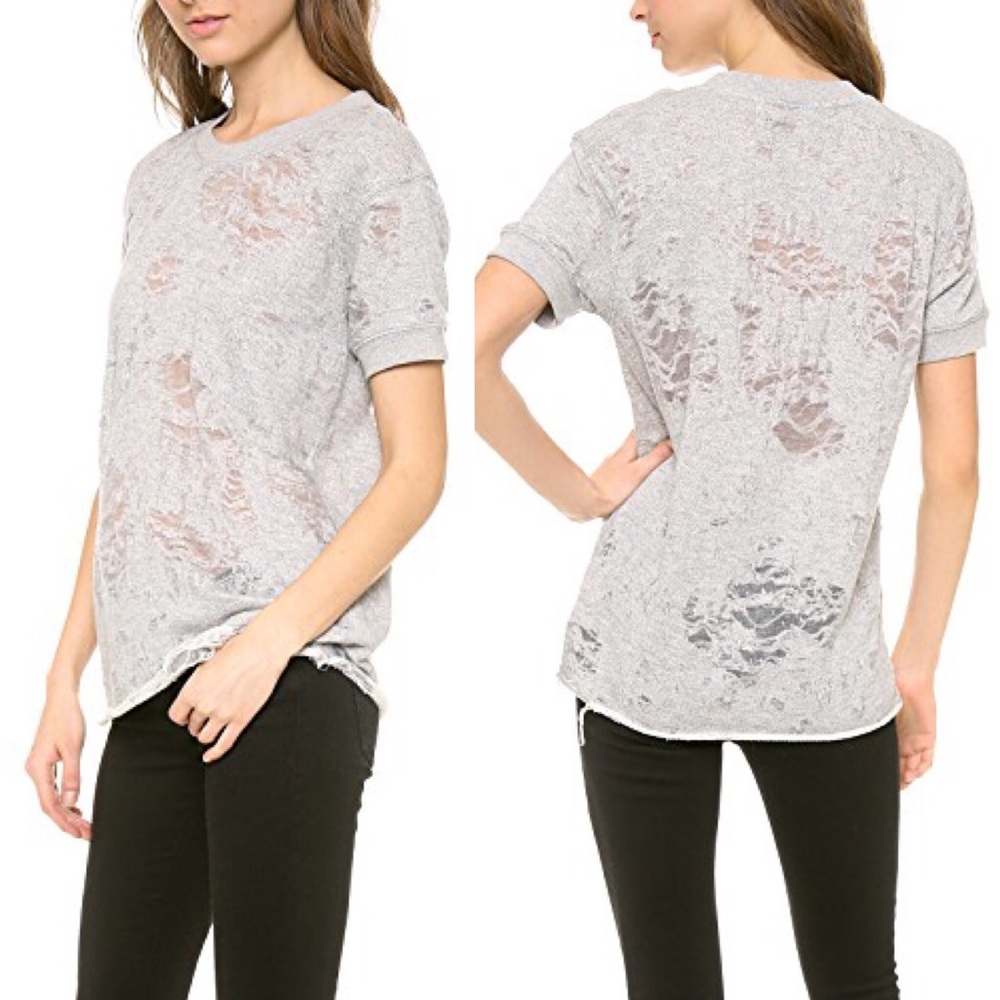 IRO Jeans Glad Distressed Burnout Top